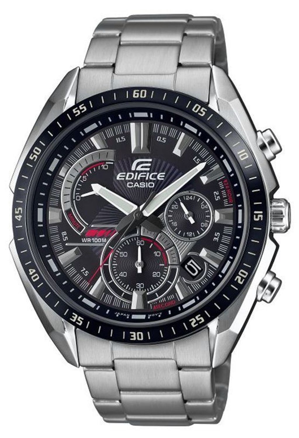 Zegarek męski CASIO Edifice EFR-570DB-1AVUEF  Zegarek męski Casio EDIFICE stalowej bransolecie z czarno-czerwoną tarczą i wyświetlaczem. ⌚ Idealny na prezent dla mężczyzny 🎁 Zegarek z grawerem (4).jpg