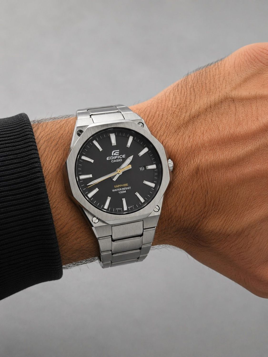 Zegarek męski Casio EDIFICE EFR-S108D-1AVUEF Szafirowe Szkło Stalowy 100Ms.jpg