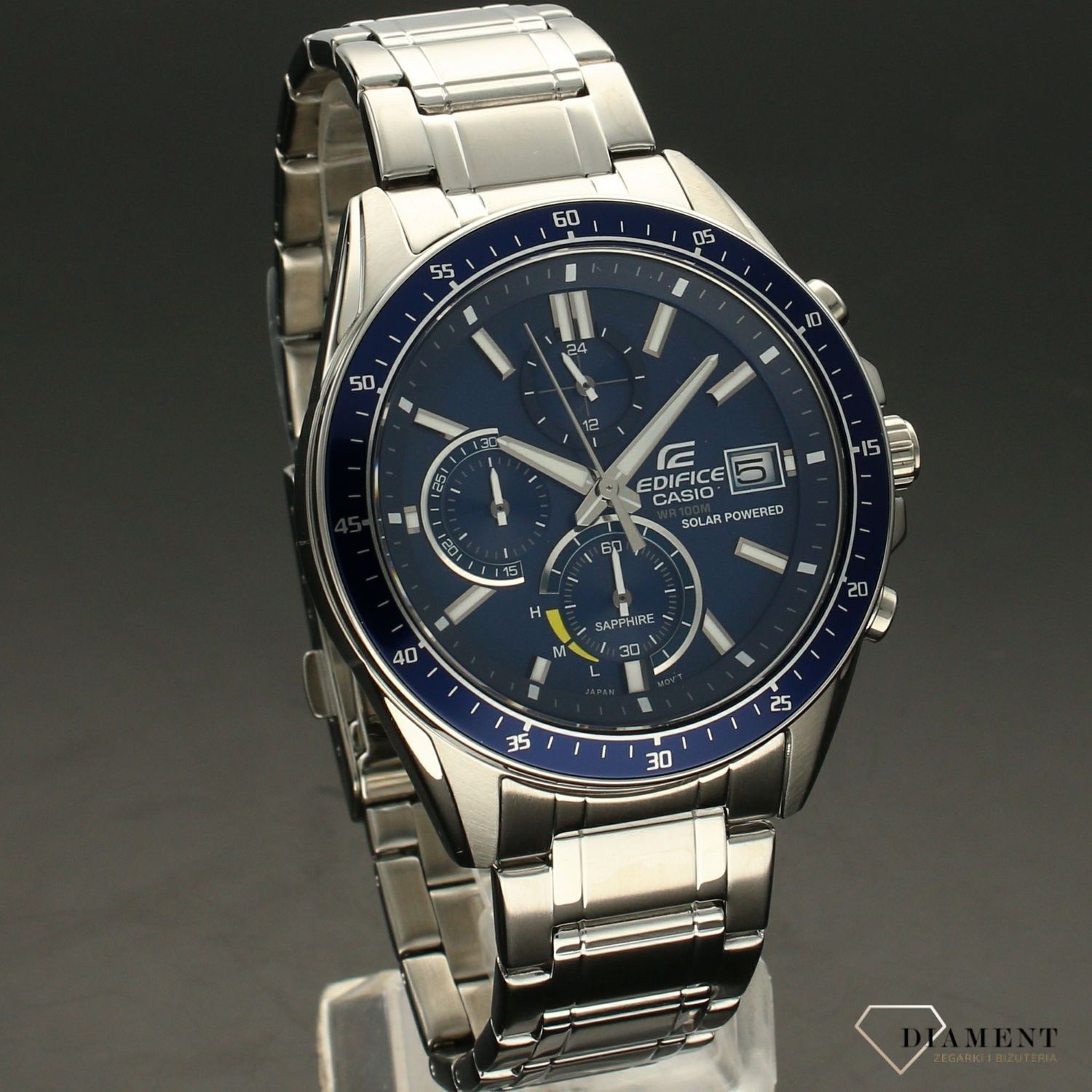 Zegarek męski CASIO Edifice  EFS-S510D-2AVUEF  Zegarek męski Casio EDIFICE stalowej bransolecie z czarno-czerwoną tarczą i wyświetlaczem. ⌚ Idealny na prezent dla mężczyzny 🎁 Zegarek z grawerem (1).jpg