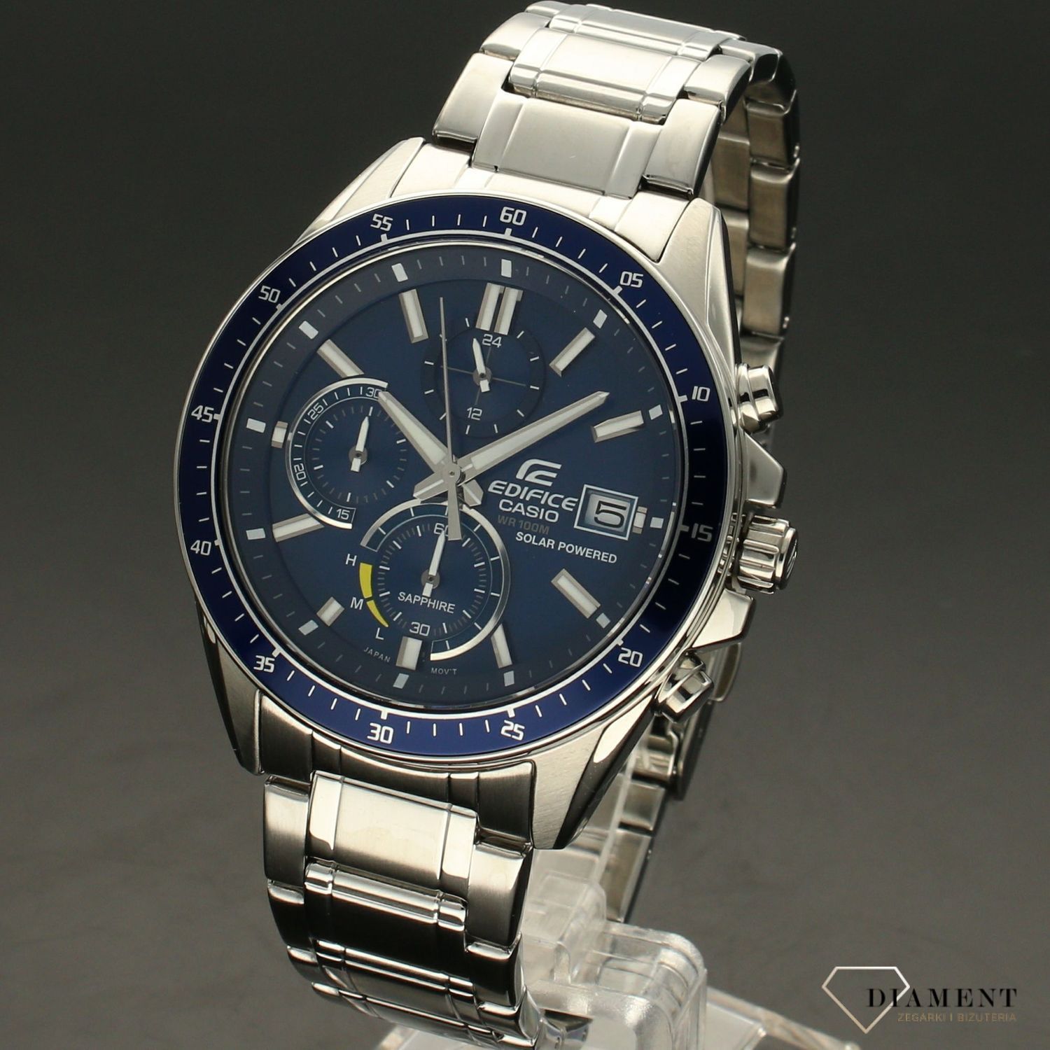 Zegarek męski CASIO Edifice  EFS-S510D-2AVUEF  Zegarek męski Casio EDIFICE stalowej bransolecie z czarno-czerwoną tarczą i wyświetlaczem. ⌚ Idealny na prezent dla mężczyzny 🎁 Zegarek z grawerem (1).jpg