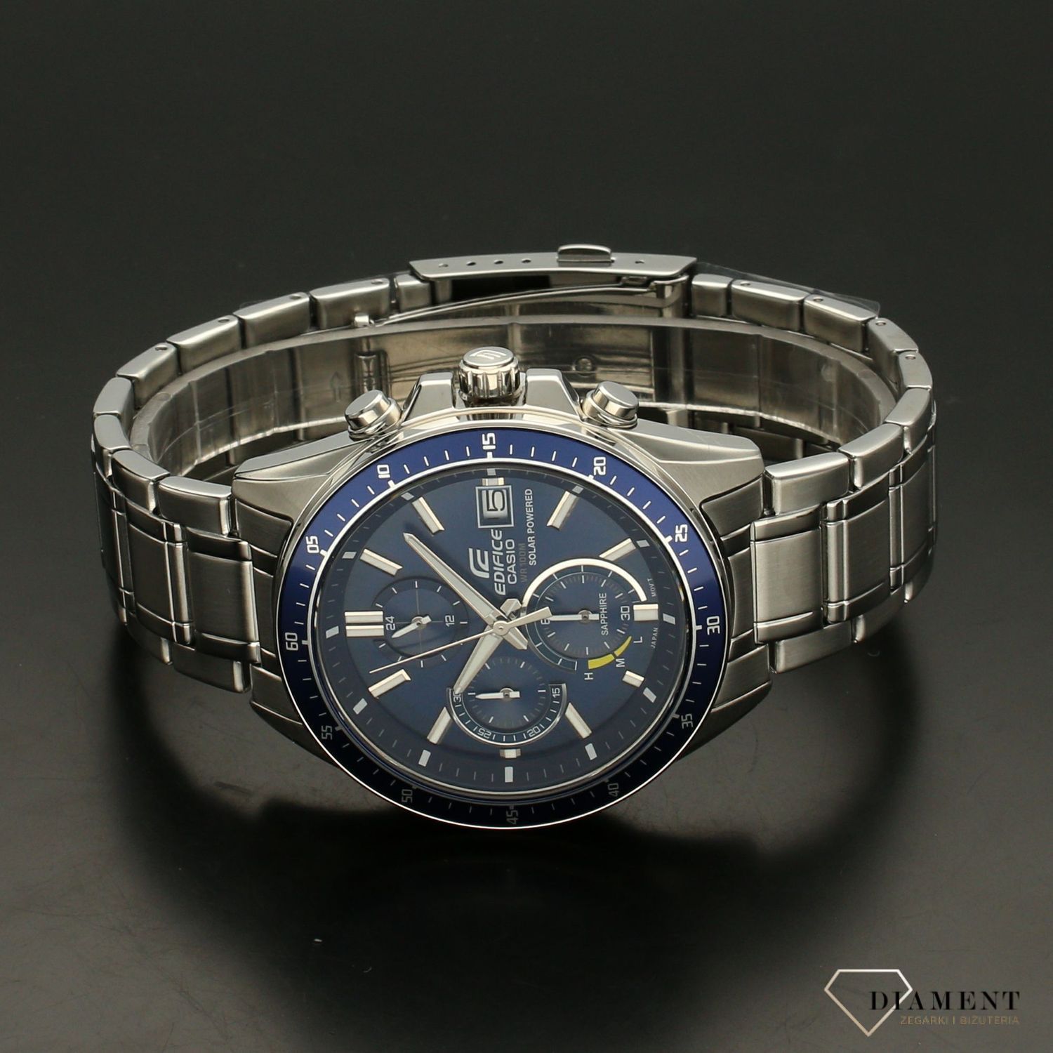 Zegarek męski CASIO Edifice  EFS-S510D-2AVUEF  Zegarek męski Casio EDIFICE stalowej bransolecie z czarno-czerwoną tarczą i wyświetlaczem. ⌚ Idealny na prezent dla mężczyzny 🎁 Zegarek z grawerem (1).jpg