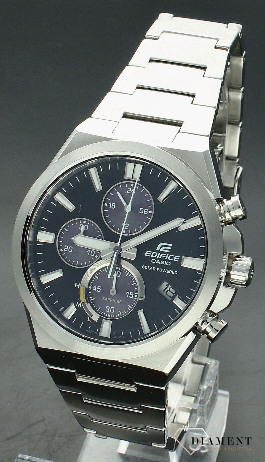 Zegarek męski Casio EDIFICE SOLAR POWERED CHRONOGRAPH EFS-S630D-1AVUEF. Męski zegarek sportowy na bransolecie. Męski zegarek Casio Edifice z chronografem. Zegarek Casio Edifice na prezent dla mężczyzny. Zegarek Casio Edifice solarny..jpg