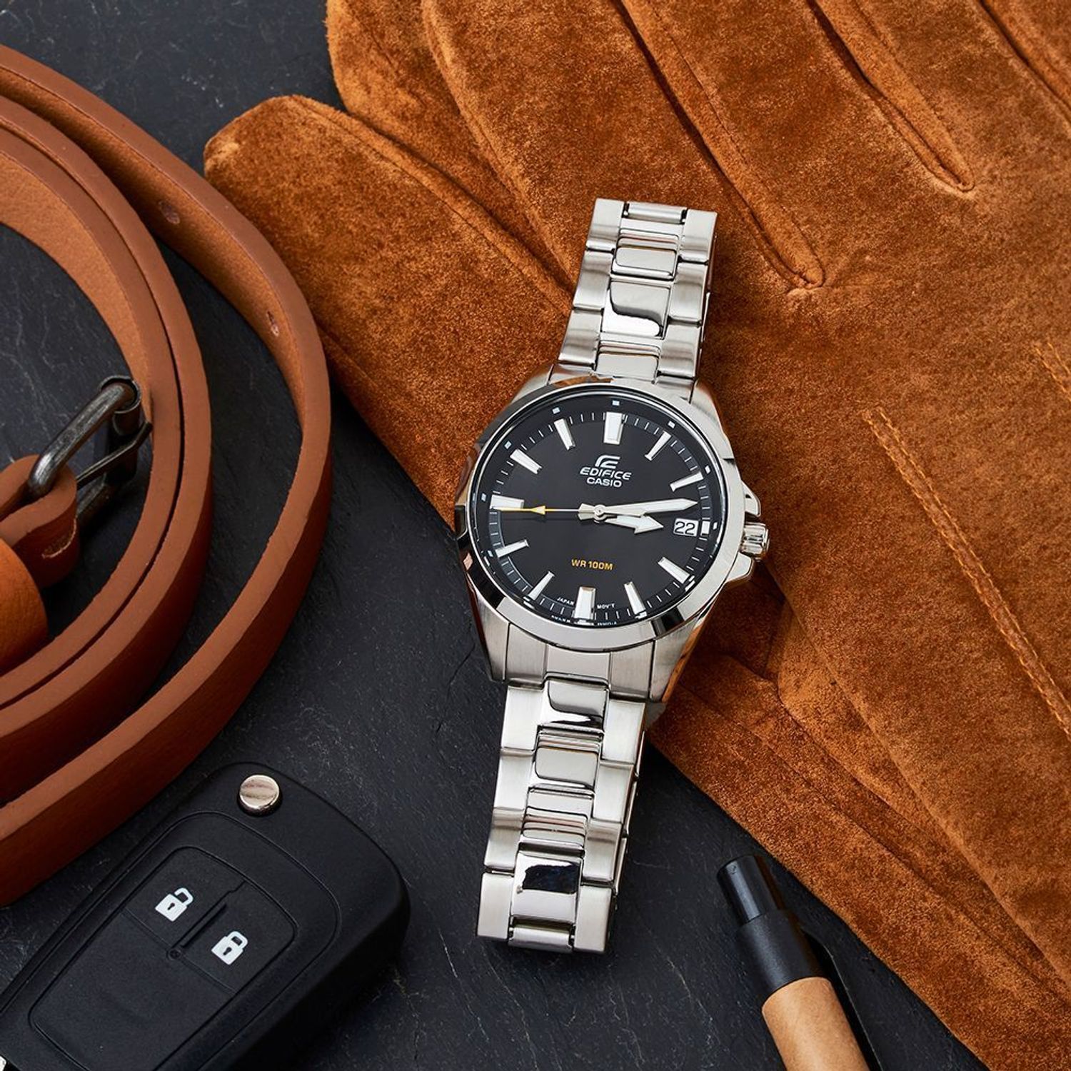 Zegarek męski Casio Edifice EFV-100D-1AVUEF – czarny, stalowy, kwarcowy, wodoszczelny 100M (2).jpg