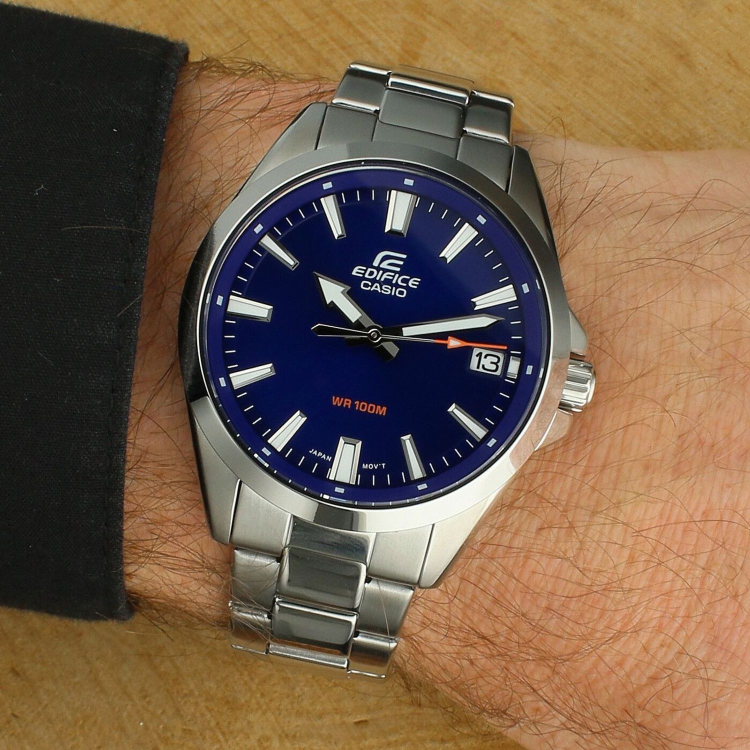 Zegarek męski Casio Edifice EFV-100D-2AVUEF – niebieski, stalowy, kwarcowy, wodoszczelny 100M (1).jpg