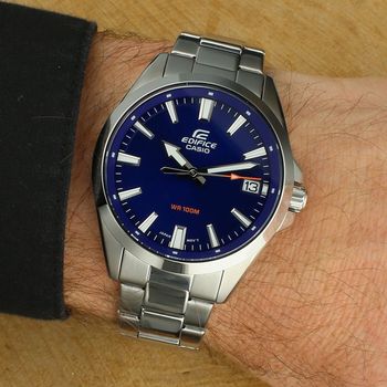 Casio Edifice EFV-100D-2AVUEF – Męski zegarek kwarcowy, stalowy, niebieska tarcza, wodoszczelność  (2).jpg