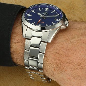 Casio Edifice EFV-100D-2AVUEF – Męski zegarek kwarcowy, stalowy, niebieska tarcza, wodoszczelność  (3).jpg