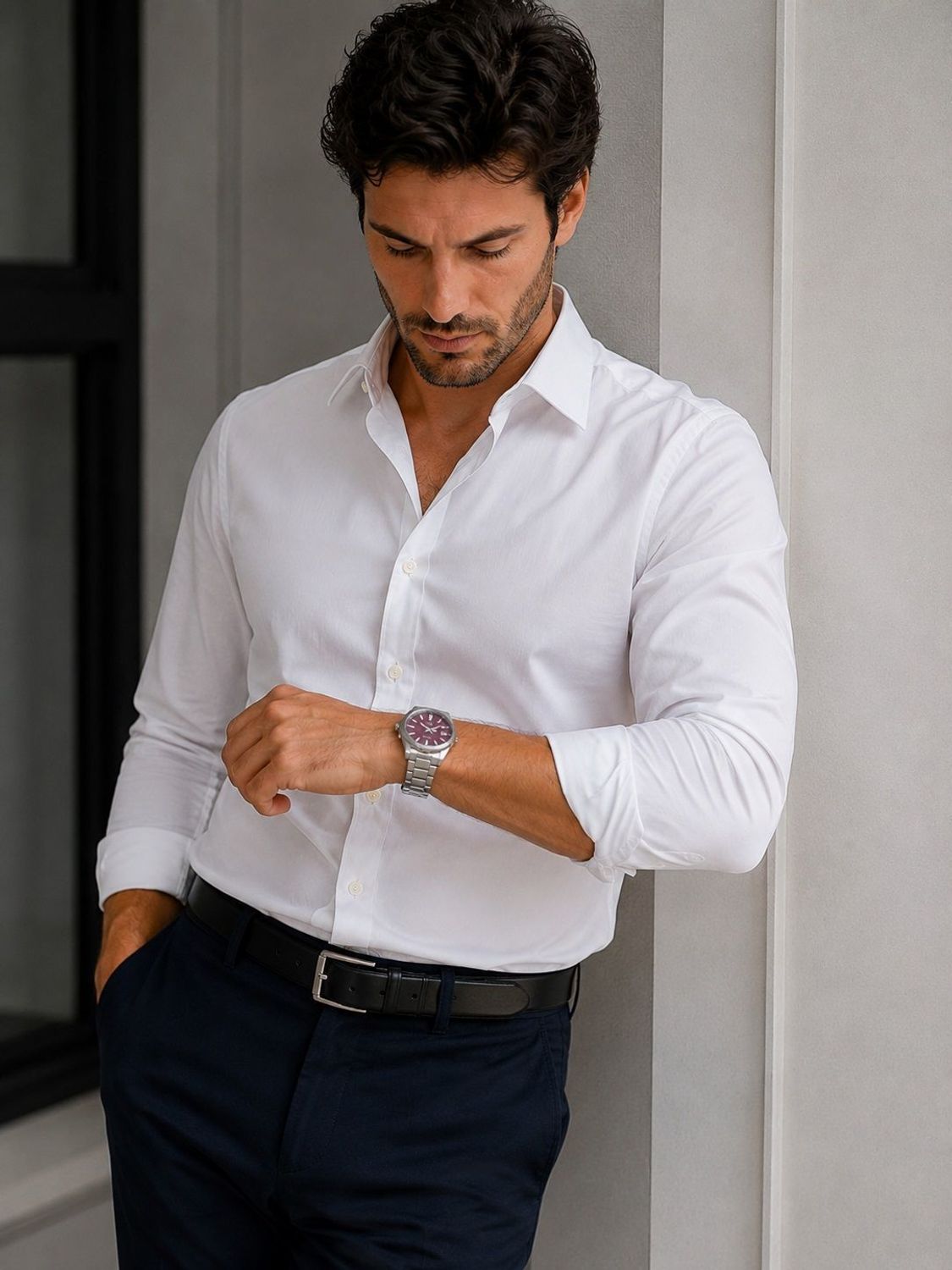 Zegarek męski Casio EDIFICE EFV-160D-4AVEF czerwony stalowy 40 mm.jpg