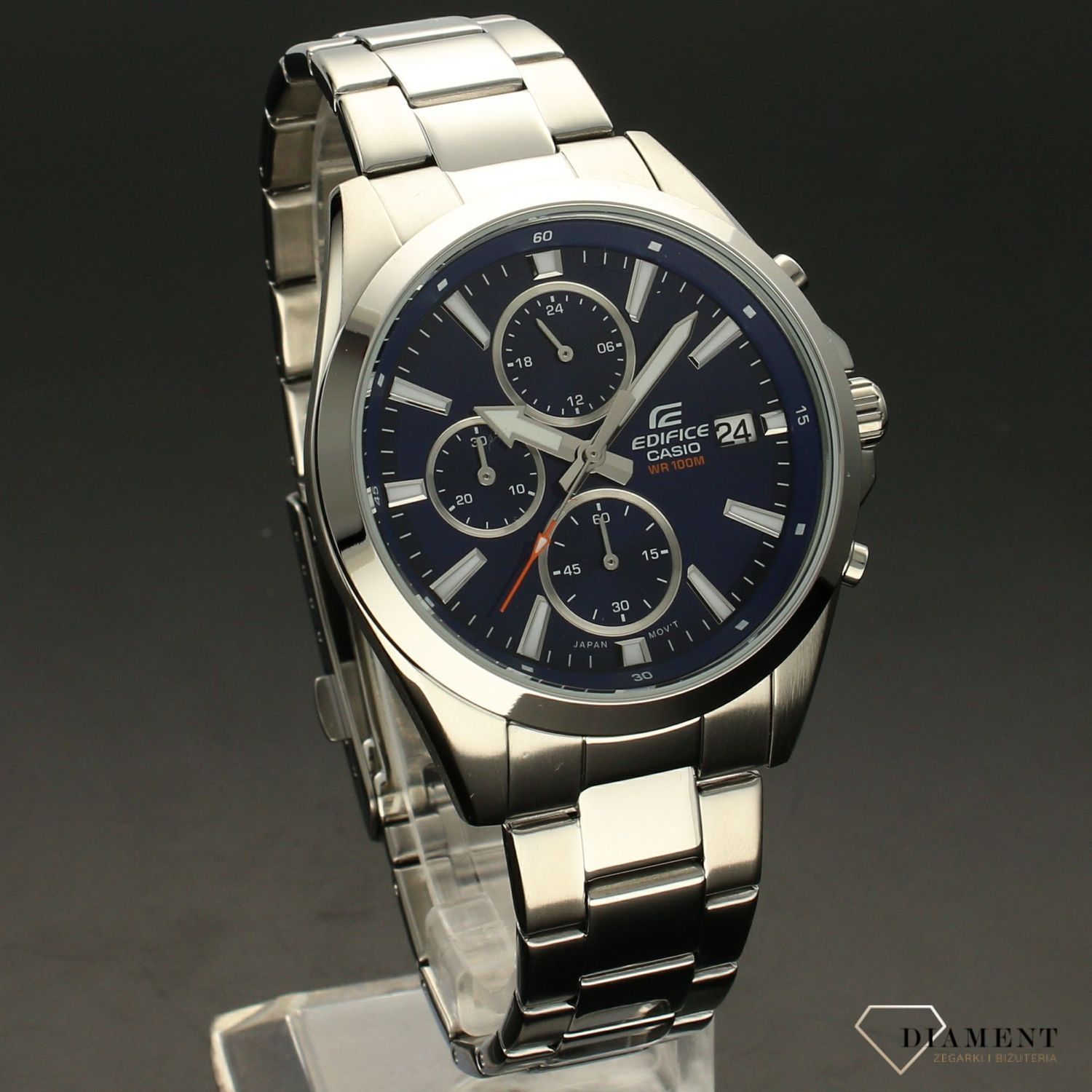 Zegarek męski CASIO Edifice EFV-560D-2AVUEF na bransolecie.jpg