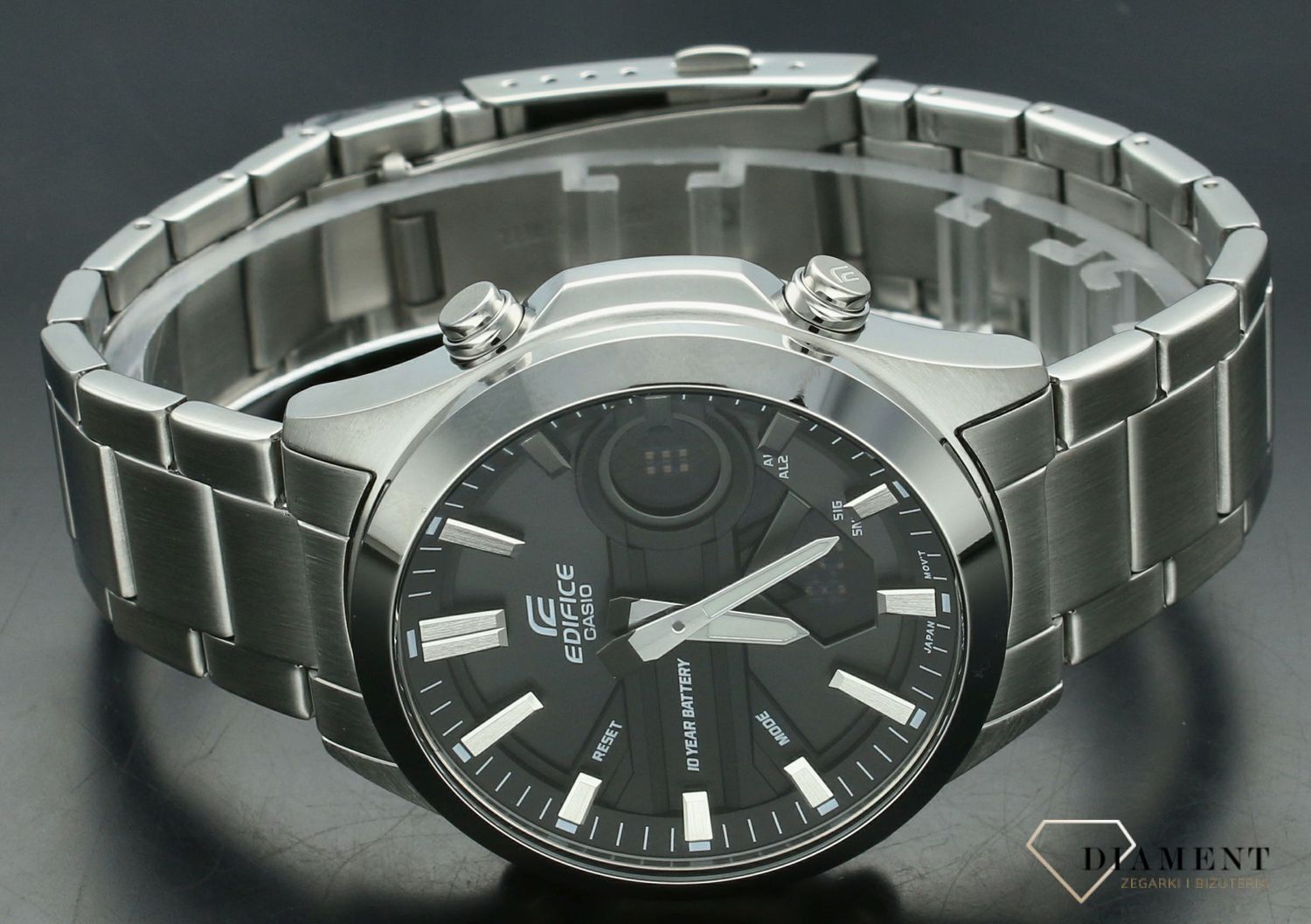 Zegarek męski Casio Edifice Chronograph EFV-C120D-1AEF.  Męski zegarek Casio na bransolecie. Zegarek sportowy Casio Ediffce na bransolecie. Zegarek męski Casio z chronografem. Zegarek męski Casio Edifice na prezent..jpg