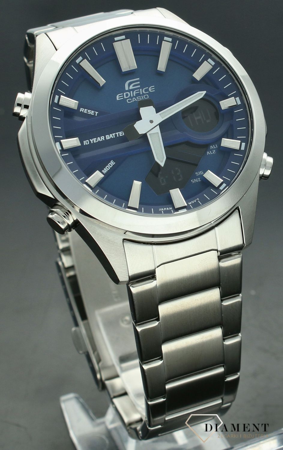 Zegarek męski Casio Edifice Chronograph EFV-C120D-2AEF. Męski zegarek Casio na bransolecie. Zegarek sportowy Casio Ediffice na bransolecie. Zegarek męski Casio z chronografem. Zegarek męski Casio Ediffice na prezent..jpg