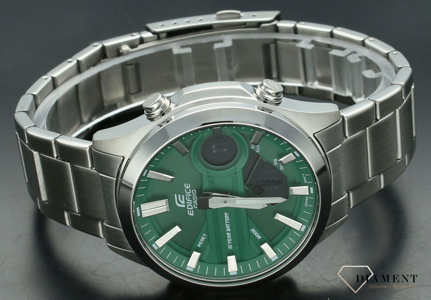 Zegarek męski Casio Edifice Chronograph EFV-C120D-3AEF. Męski zegarek Casio na bransolecie. Zegarek sportowy Casio Ediffce na bransolecie. Zegarek męski Casio z chronografem. Zegarek męski Casio Edifice na prezent..jpg