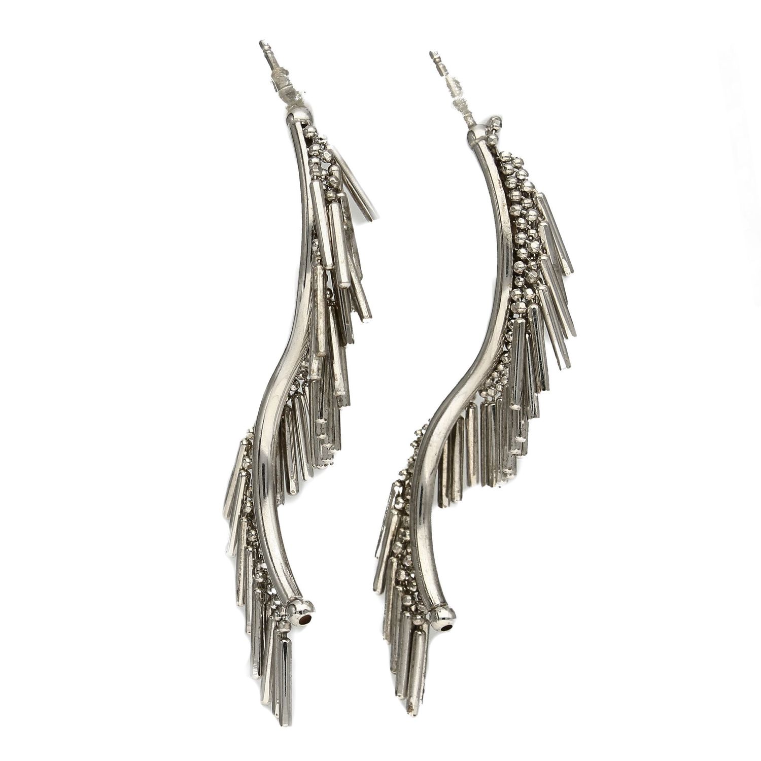 Kolczyki srebrne długie wiszące 'Migoczące srebro'.jpg