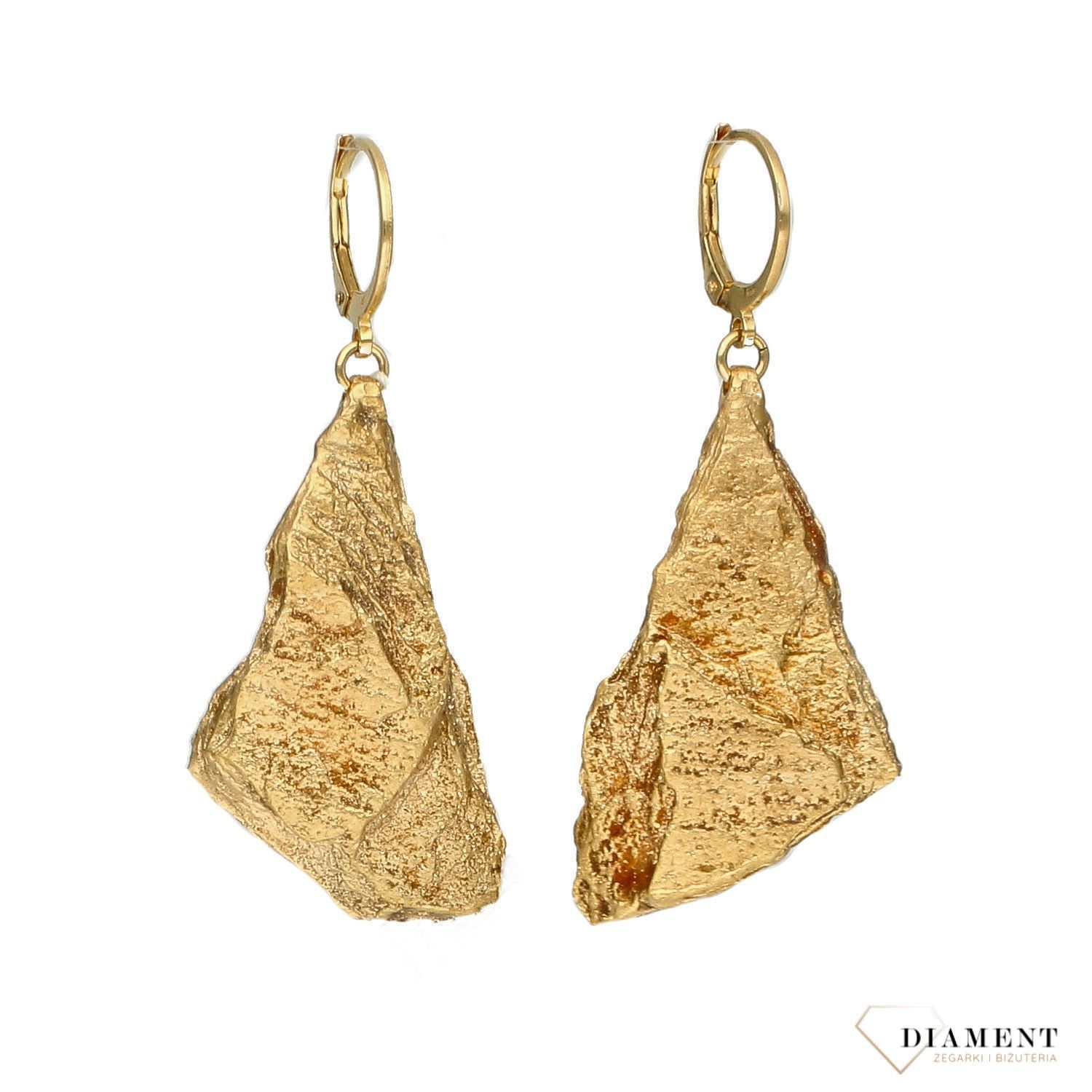 Kolczyki srebrne pokryte złotem 'Wiszące blaszki' EIK000000-012.jpg