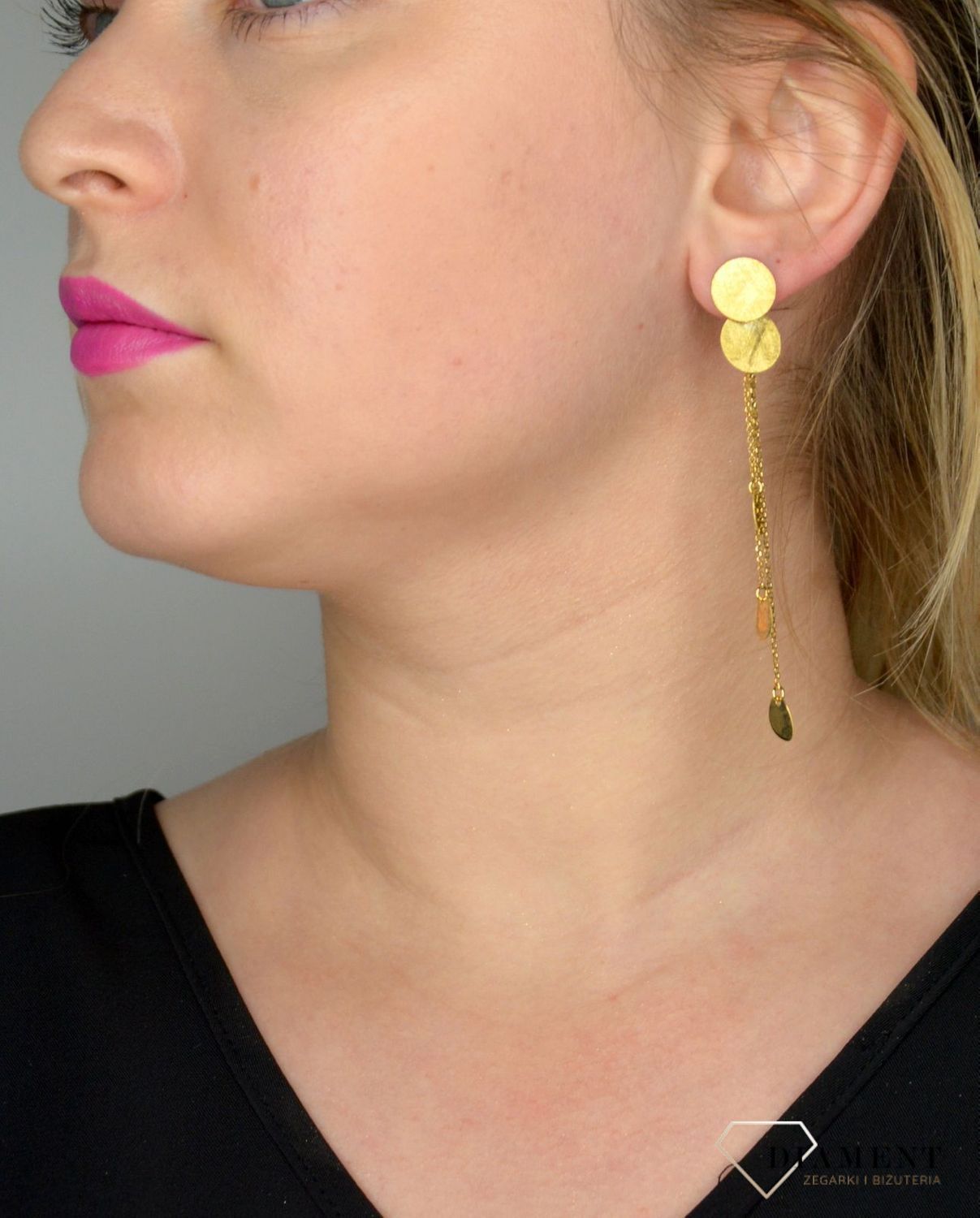 Kolczyki srebrne pokryte złotem 'Wiszące blaszki' EIK000000-015v.jpg