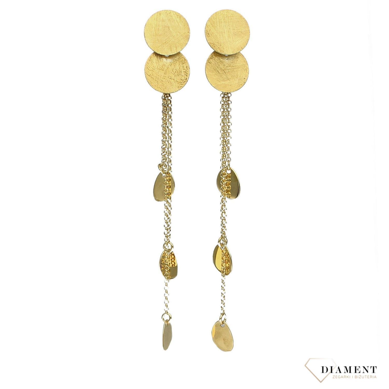 Kolczyki srebrne pokryte złotem 'Wiszące blaszki' EIK000000-015v.jpg