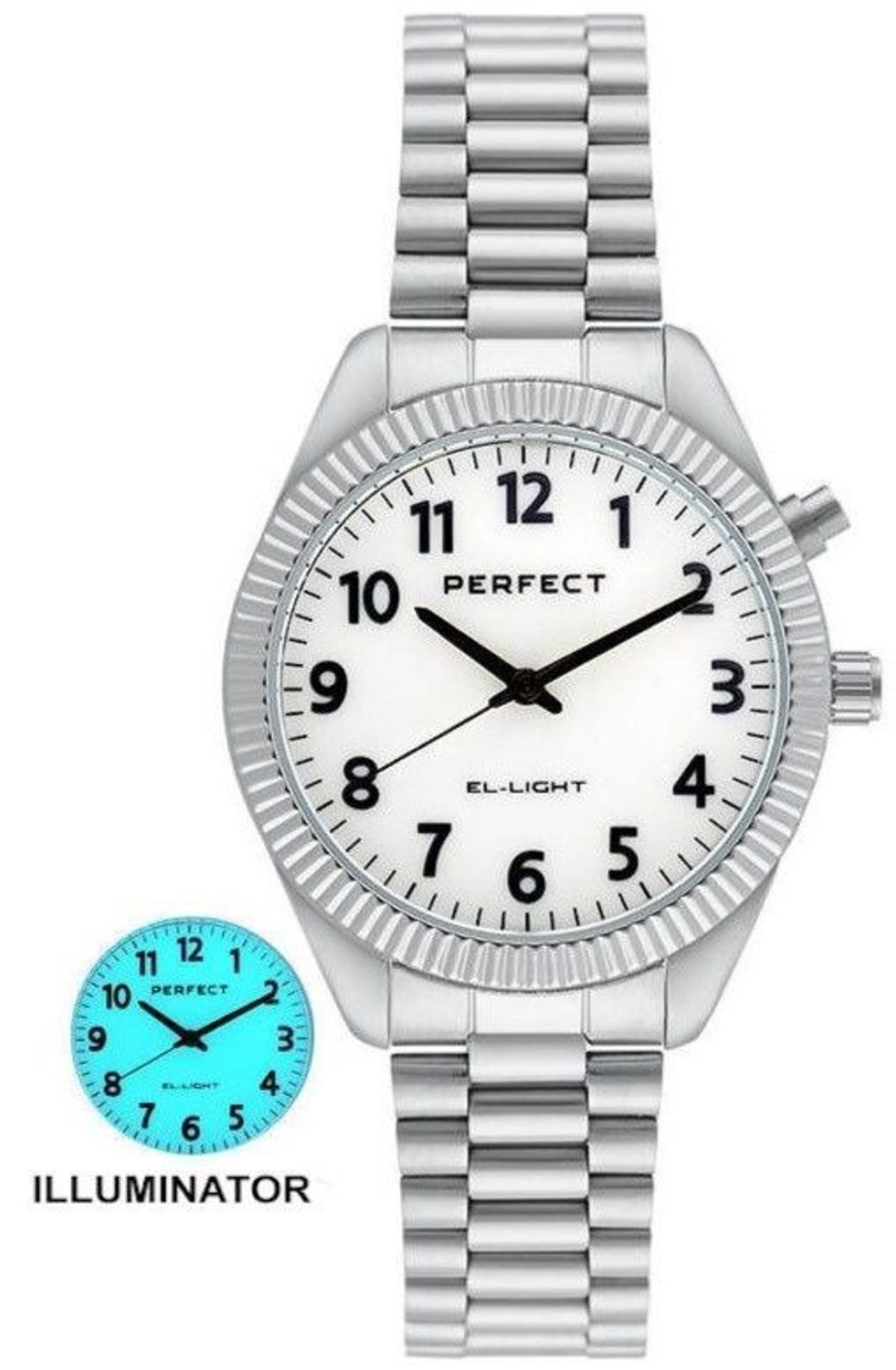Zegarek Perfect EL003S-01 – damski klasyczny zegarek srebrny z podświetlaną tarcząd (3).jpg