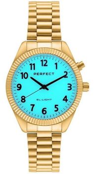 Zegarek Perfect EL003S-03 Gold – damski zegarek na złotej bransolecie z podświetleniem tarczy (2).jpg