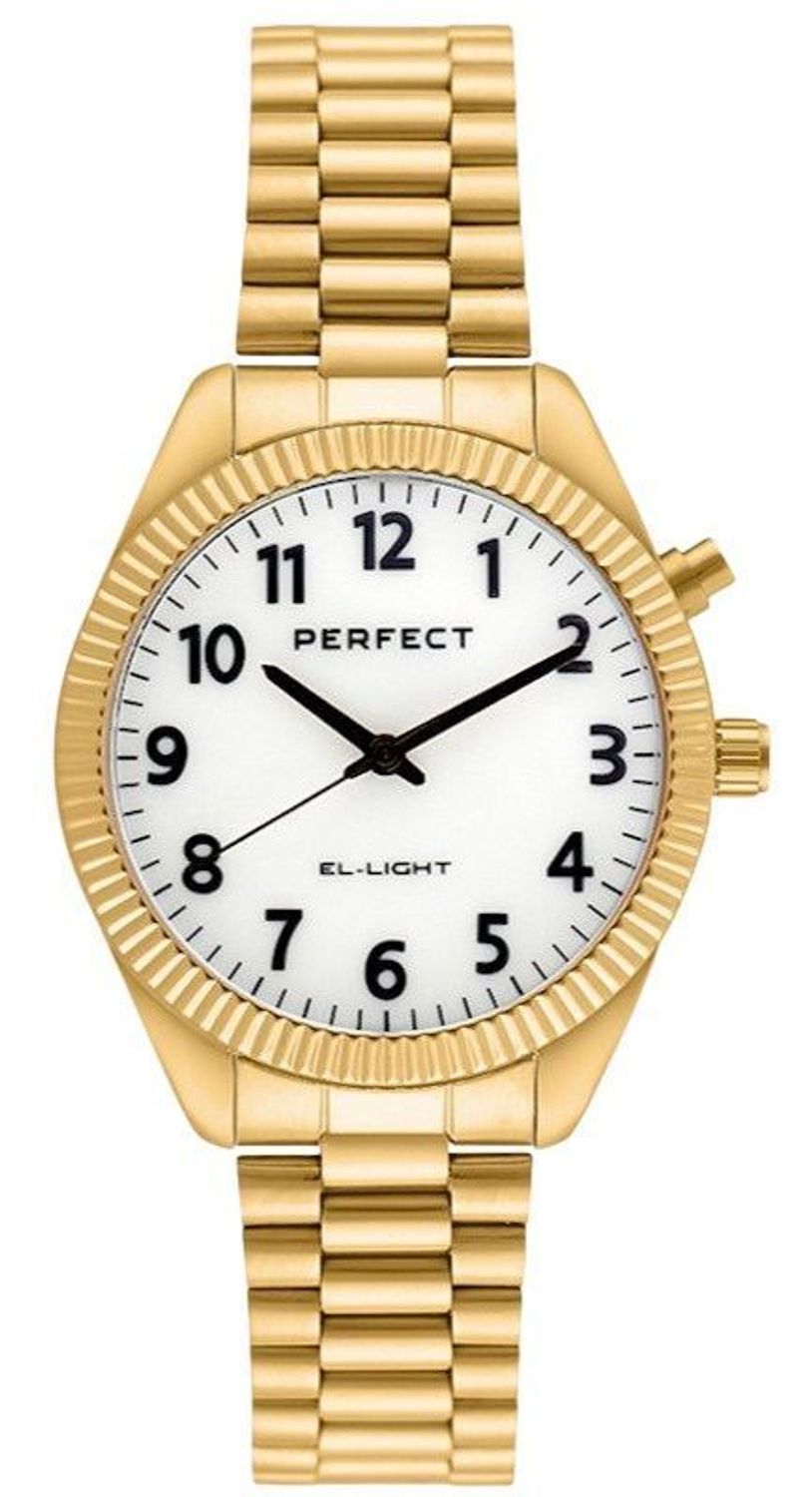 Zegarek Perfect EL003S-03 Gold – damski zegarek na złotej bransolecie z podświetleniem tarczy (3).jpg