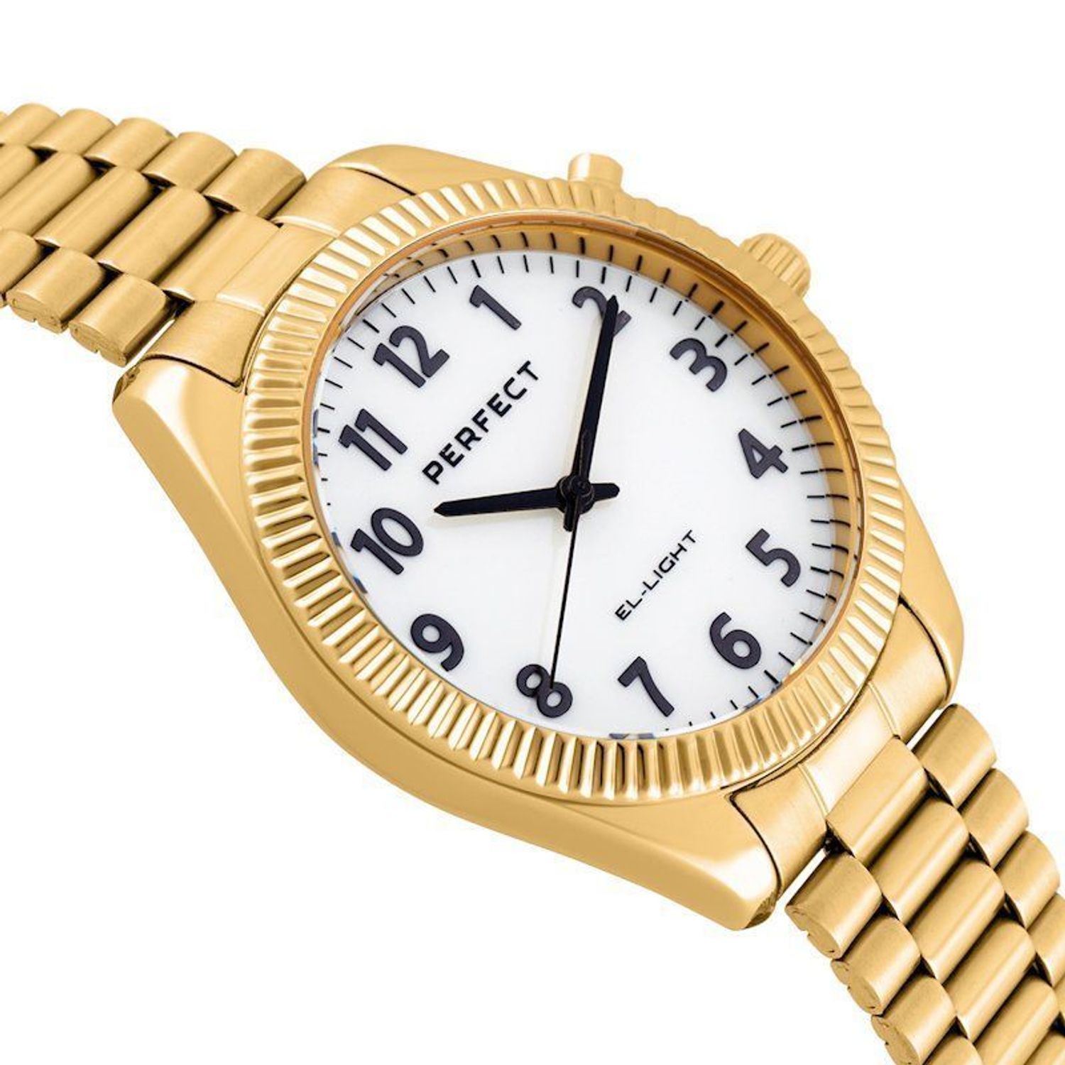 Zegarek Perfect EL003S-03 Gold – damski zegarek na złotej bransolecie z podświetleniem tarczy (3).jpg