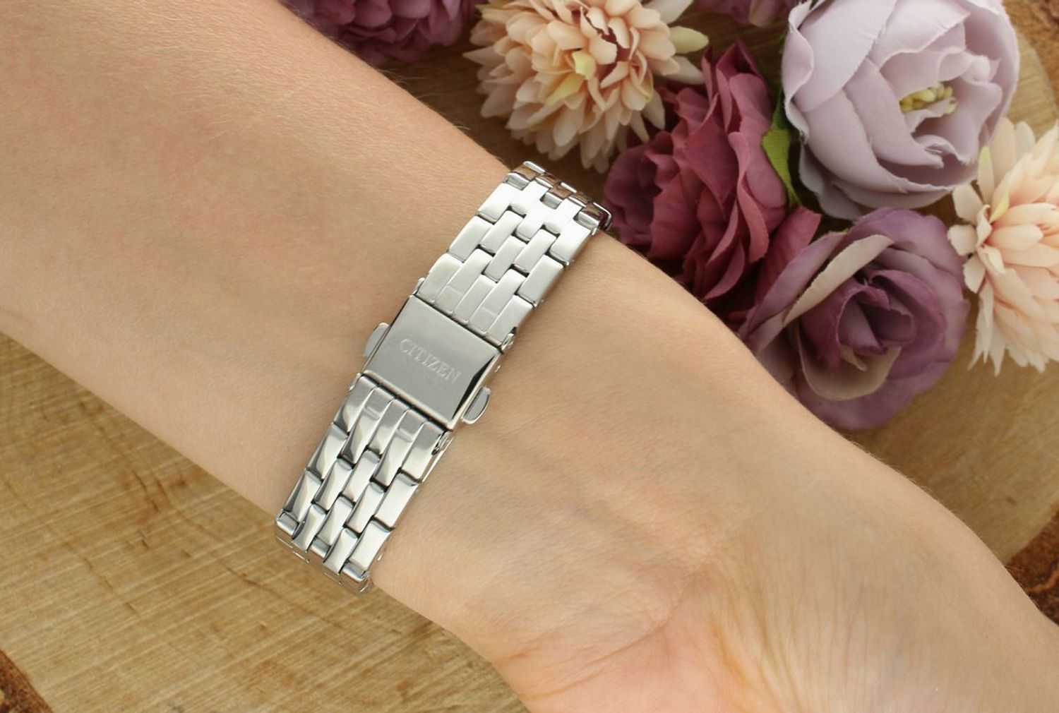 Zegarek Damski Citizen EL3100-55W – Fashion Style, Różowa Tarcza, Stalowa Bransoleta (1).jpg