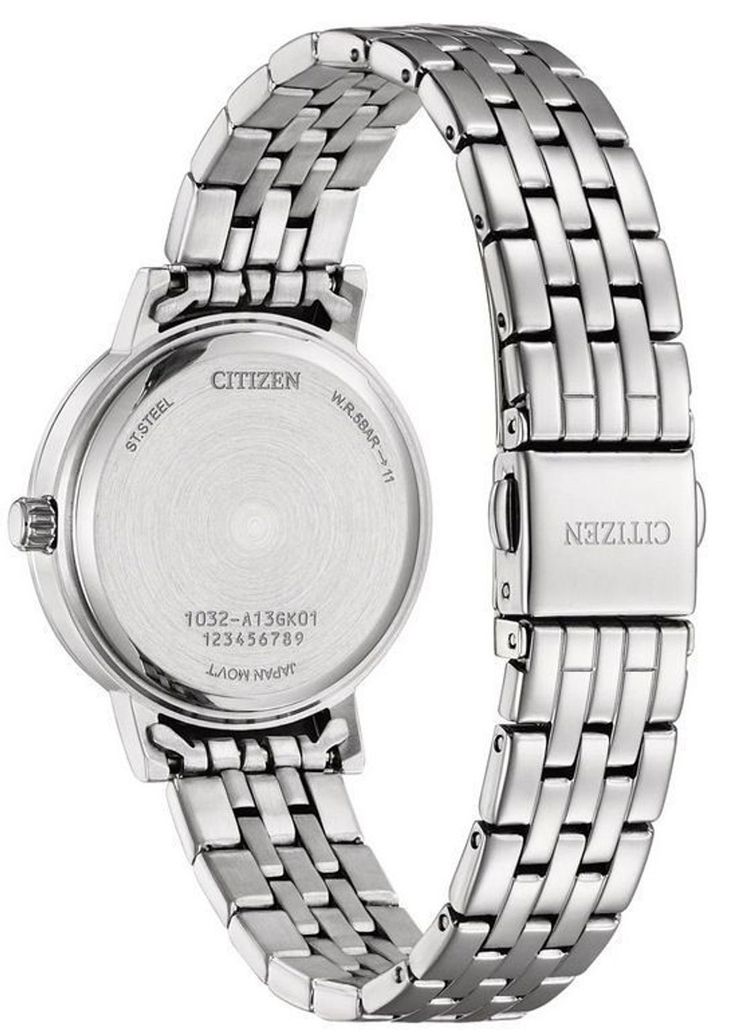 Zegarek Damski Citizen EL3100-55W – Fashion Style, Różowa Tarcza, Stalowa Bransoleta (1).jpg