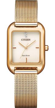 Zegarek damski na bransolecie w kolorze różowego złota Citizen EM0493-85P.jpg