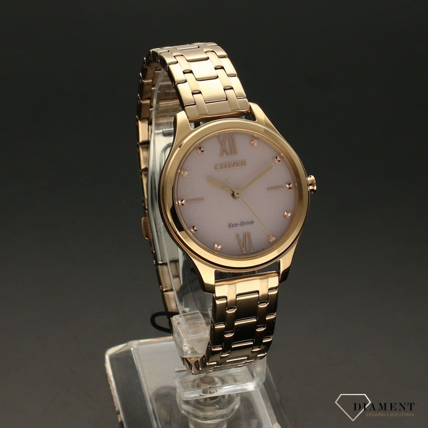 Zegarek damski Citizen Elegance Eco-Drive Różowe złoto.jpg