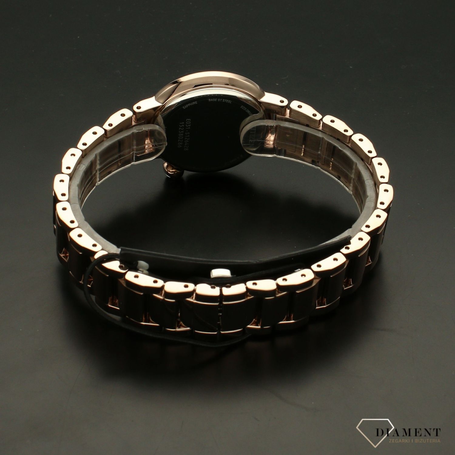 Zegarek damski Citizen  Eco-Drive 'Perła w różowym złocie' EM0912-84Y.jpg