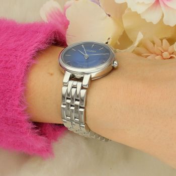Citizen EM0990-81L damski zegarek Eco-Drive ze stalową bransoletą i niebieską tarczą blue..jpg