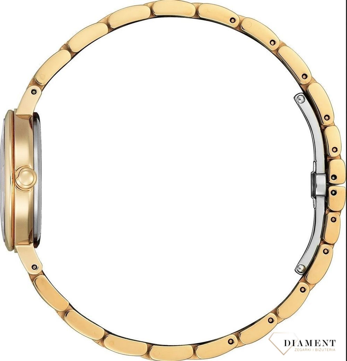 Zegarek damski Citizen Solar Classic Sapphire EM0993-82Z. Zegarek Citizen z szafirowym szkłem. Zegarek damski w złotym kolorze. Zegarek damski z zieloną tarczą. Zegarek EcoDrive idealny na prezent dla kobiety.  (3).jpg