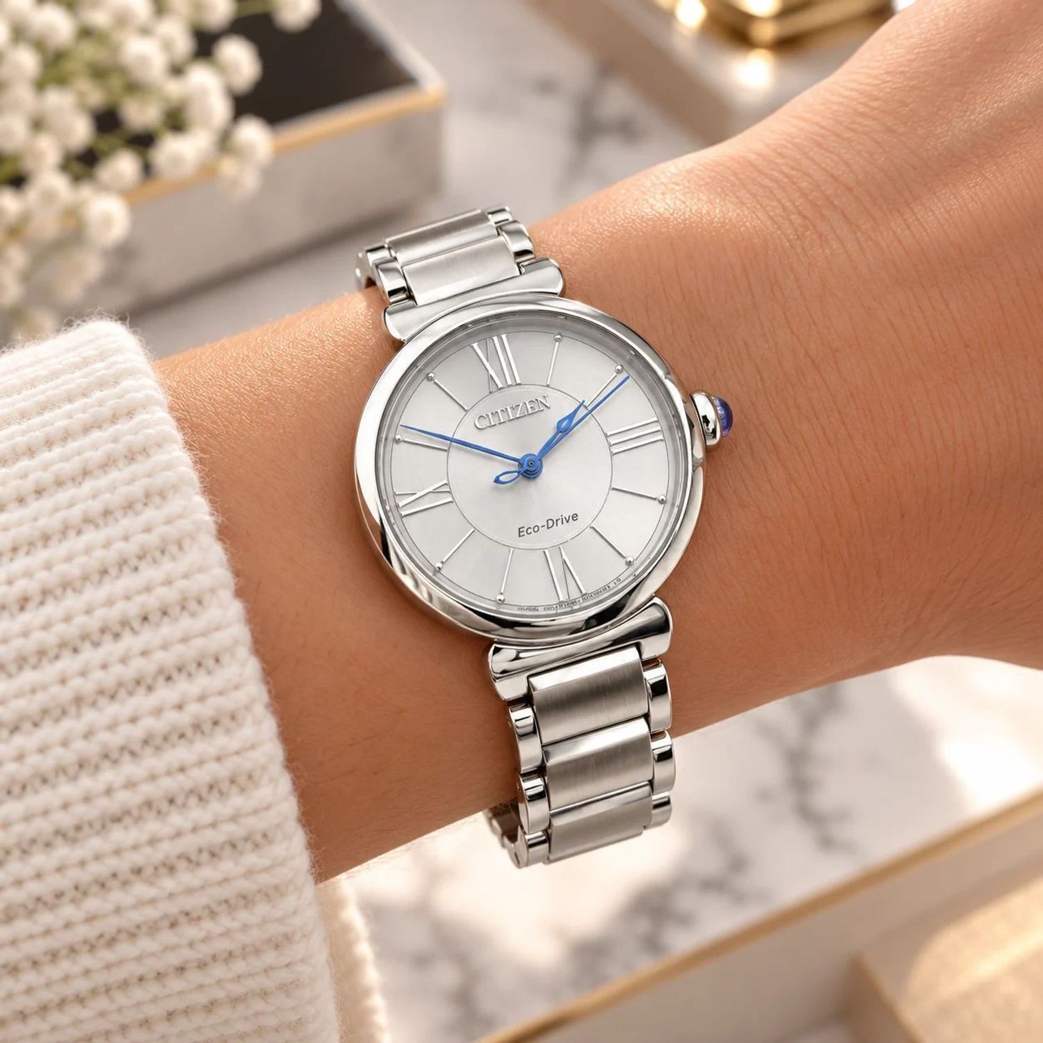 Zegarek damski Citizen May Bells Eco-Drive EM1070-83A – elegancki srebrny zegarek z szafirowym szkłem.jpg