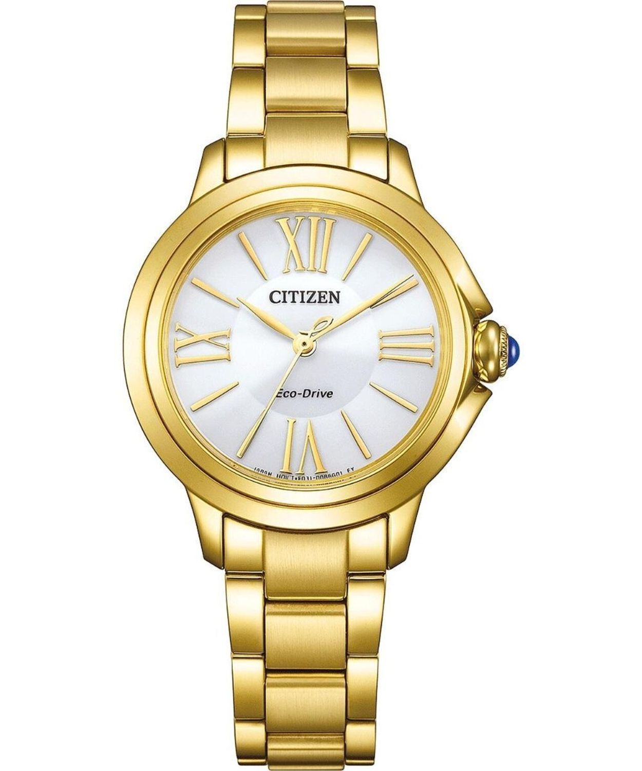 Citizen – damski zegarek Eco-Drive, stal złota, szafirowe szkło kolor złoty.jpg