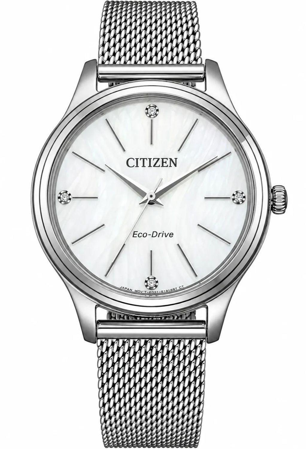Zegarek damski Citizen Elegance Eco-Drive EM1220-82A – srebrny zegarek z bransoletą mesh i cyrkoniami (1).jpg