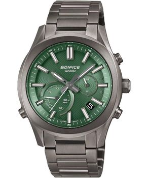 Casio Edifice EQB-1300DC-3AEF to męski zegarek solarny z Bluetooth, zieloną tarczą.jpg