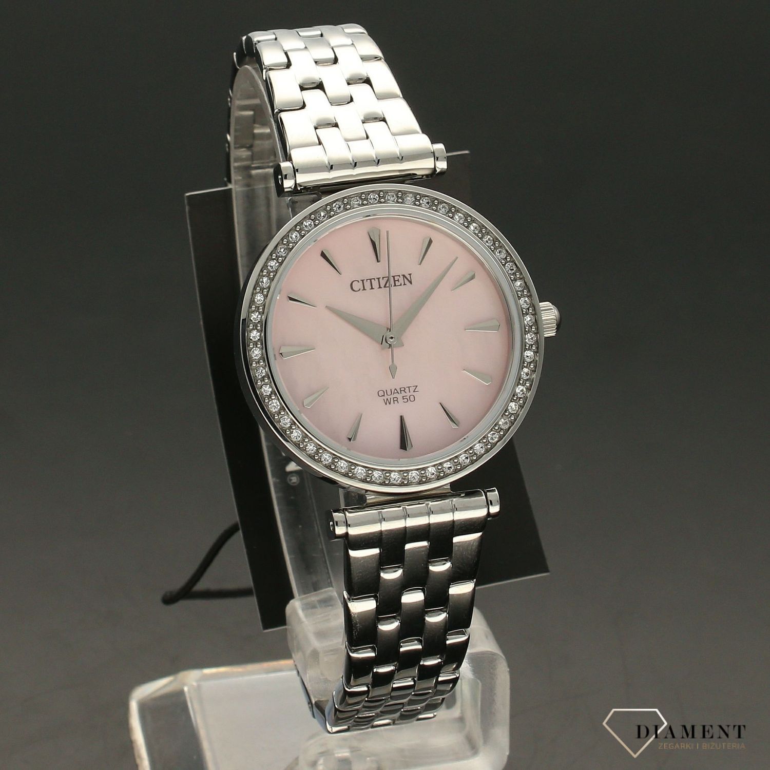 Zegarek damski na bransolecie Citizen ER0210-55Y w kolorze złoto srebrnym..jpg