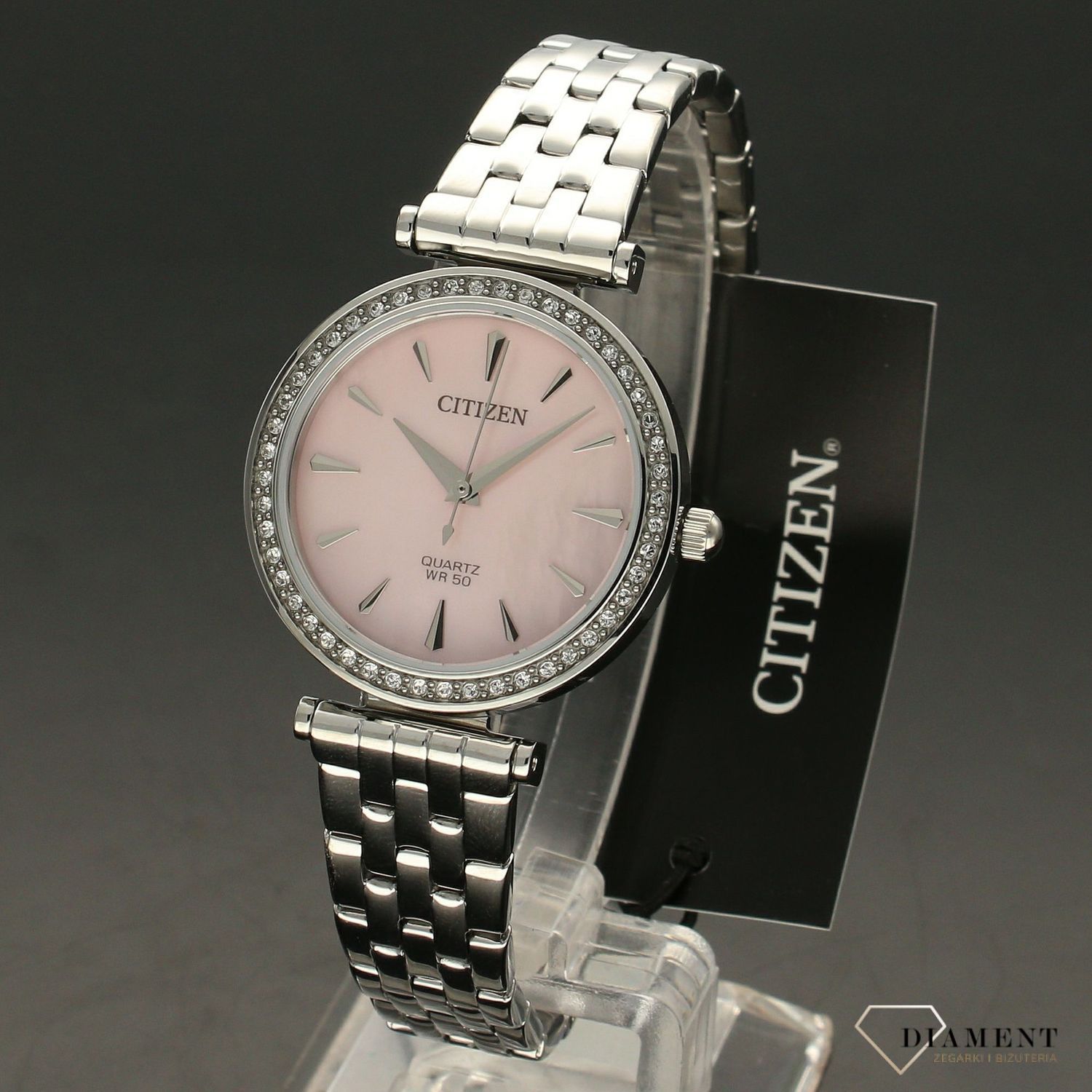 Zegarek damski na bransolecie Citizen ER0210-55Y w kolorze złoto srebrnym..jpg