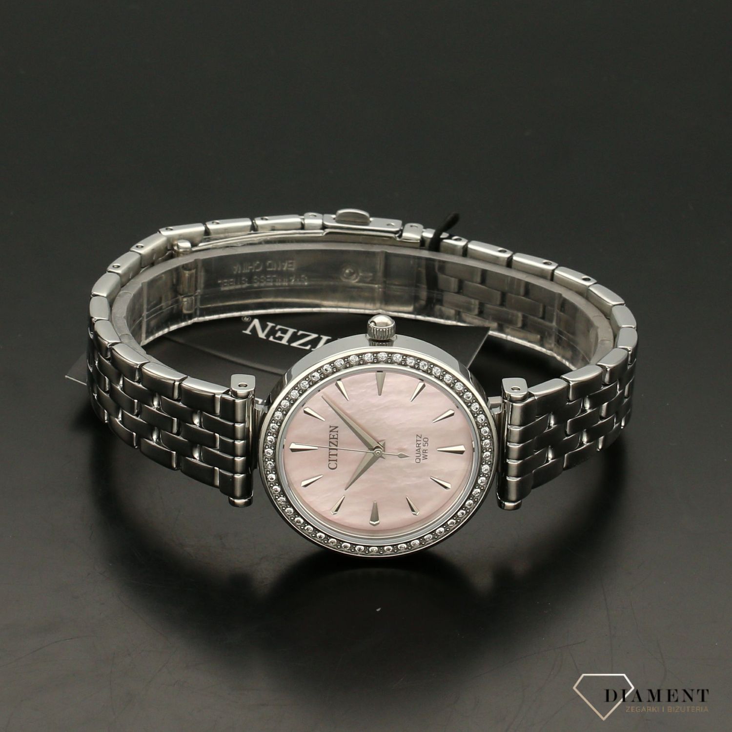 Zegarek damski na bransolecie Citizen ER0210-55Y w kolorze złoto srebrnym..jpg