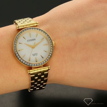 Zegarek damski na bransolecie Citizen ER0216-59D w kolorze złotym. Elegancka tarcza w kolorze jasnej masy perłowej (5).jpg