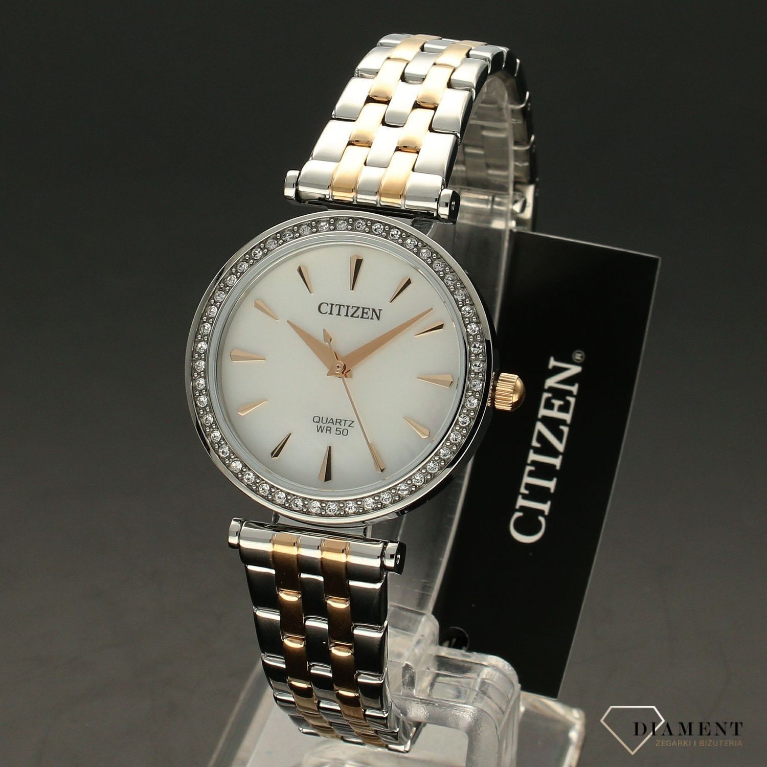 Zegarek damski na bransolecie złoto-srebrnej Citizen ER0216-59D.jpg