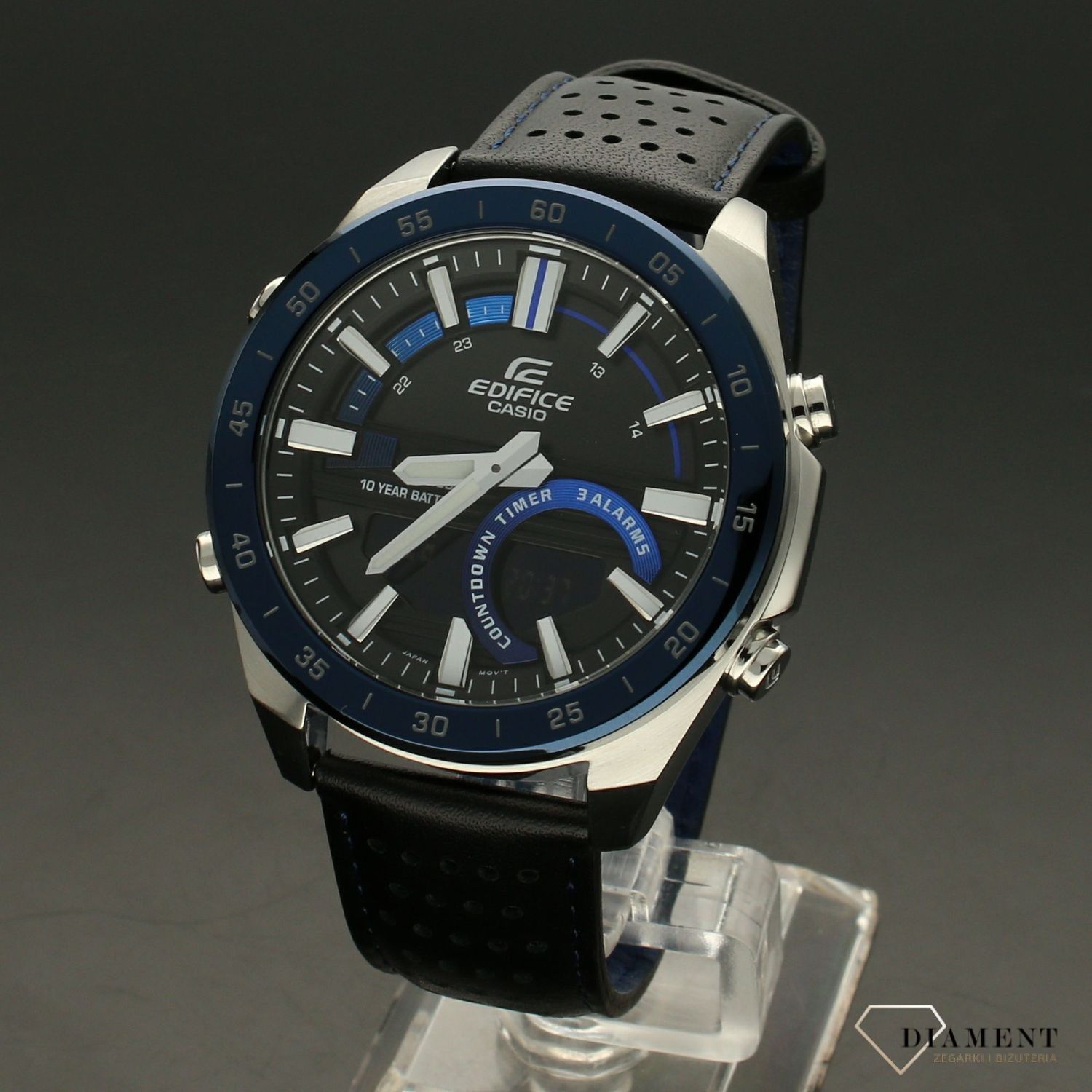 Zegarek męski CASIO Edifice na skórzanym pasku ERA-120BL-2AVEF.jpg