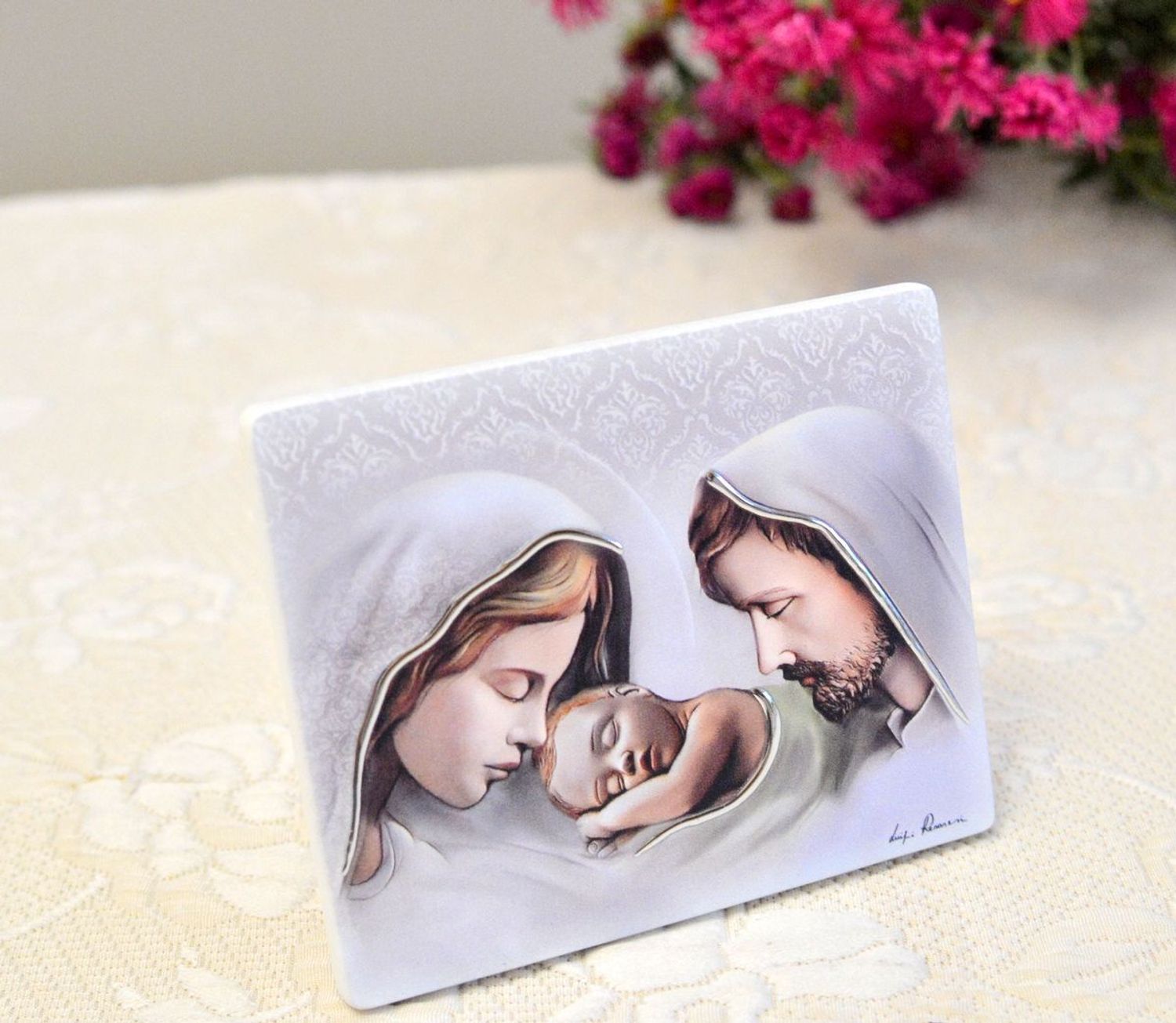 Obrazek drewniany z grawerem Święta Rodzina ES050117. Obrazek drewniany. Pamiątka Chrztu. Pamiątka Ślubu. Pamiątka Komunii. Obrazek święty. Obrazek z Rodziną świętą. Obrazek malowany na prezent..jpg