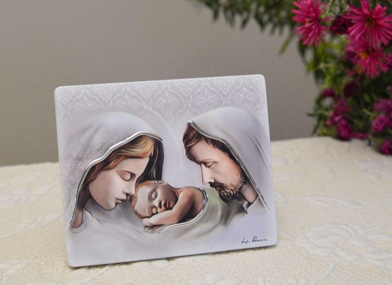 Obrazek drewniany z grawerem Święta Rodzina ES050117. Obrazek drewniany. Pamiątka Chrztu. Pamiątka Ślubu. Pamiątka Komunii. Obrazek święty. Obrazek z Rodziną świętą. Obrazek malowany na prezent..jpg