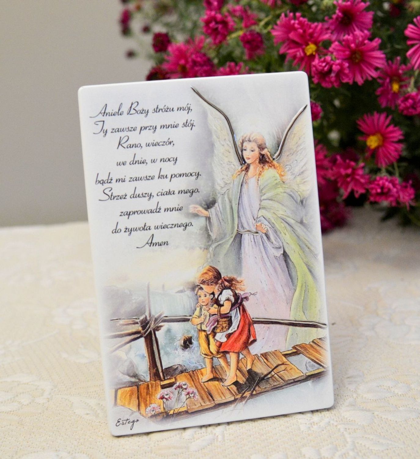 Obrazek drewniany z grawerem Anioł Stróż modlitwa ES0502582P.jpg