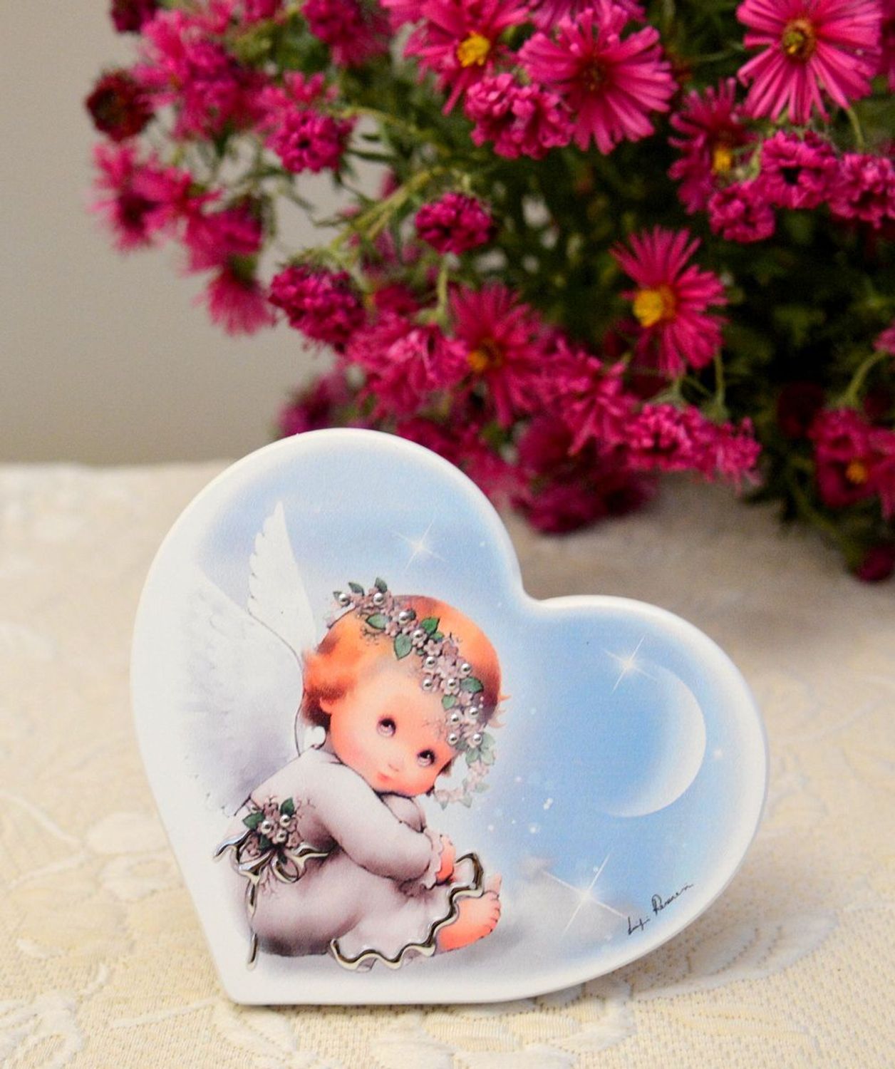 Obrazek ręcznie malowany na drewnie Aniołek w sercu ES0551109.jpg