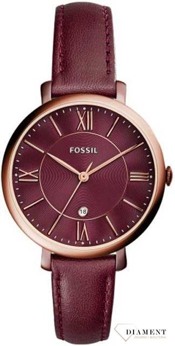 zegarek damski fossil z czerwona tarcza zegarek damski fossil z czerwona tarcza