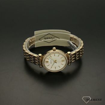 Zegarek damski na bransolecie pozłacanej  z kopertą wykonaną z masy perłowej  ES4735.  (4).jpg
