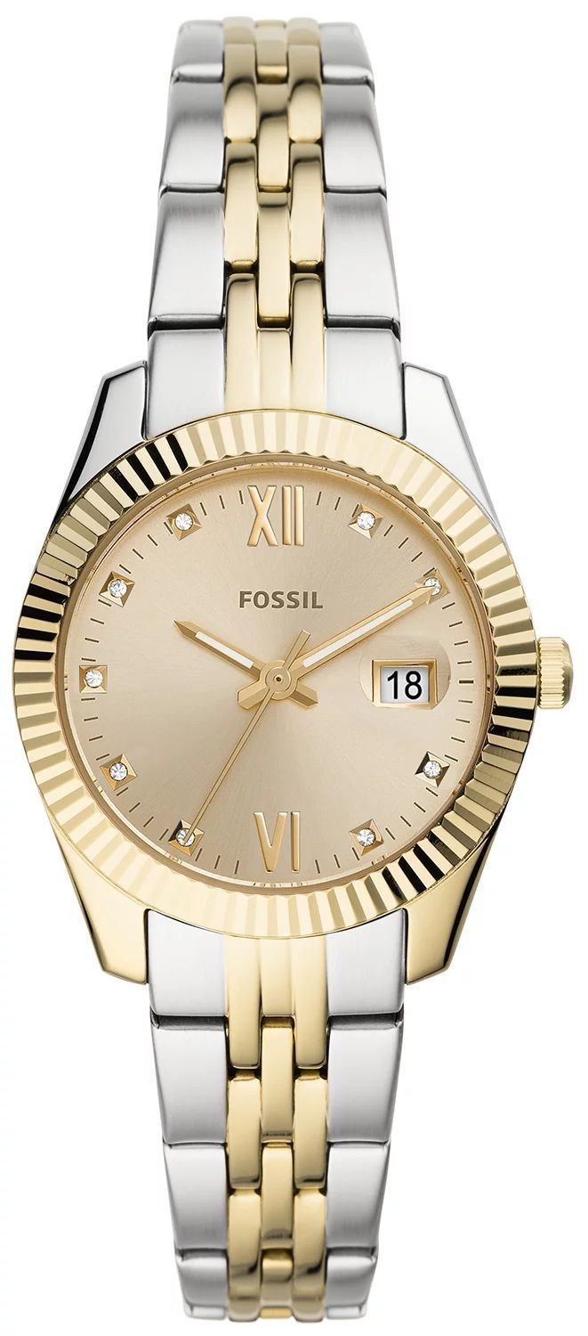 Zegarek damski Fossil SCARLETTE MINI srebrno-złoty ES4949 . Damski zegarek modowy. Damski zegarek Fossil. Zegarek damski Fossil. Zegarek złoto-srebrny marki Fossil. Zegarek damski idealny na prezent (3).jpg