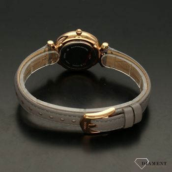 Zegarek damski na szarym pasku z różowym złotem  Fossil Carlie Mini ES5068.  (4).jpg