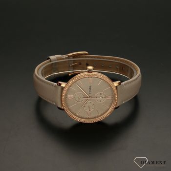 Zegarek damski na  pasku Fossil Jacqueline ES5097 w kolorze różowego złota  (3).jpg