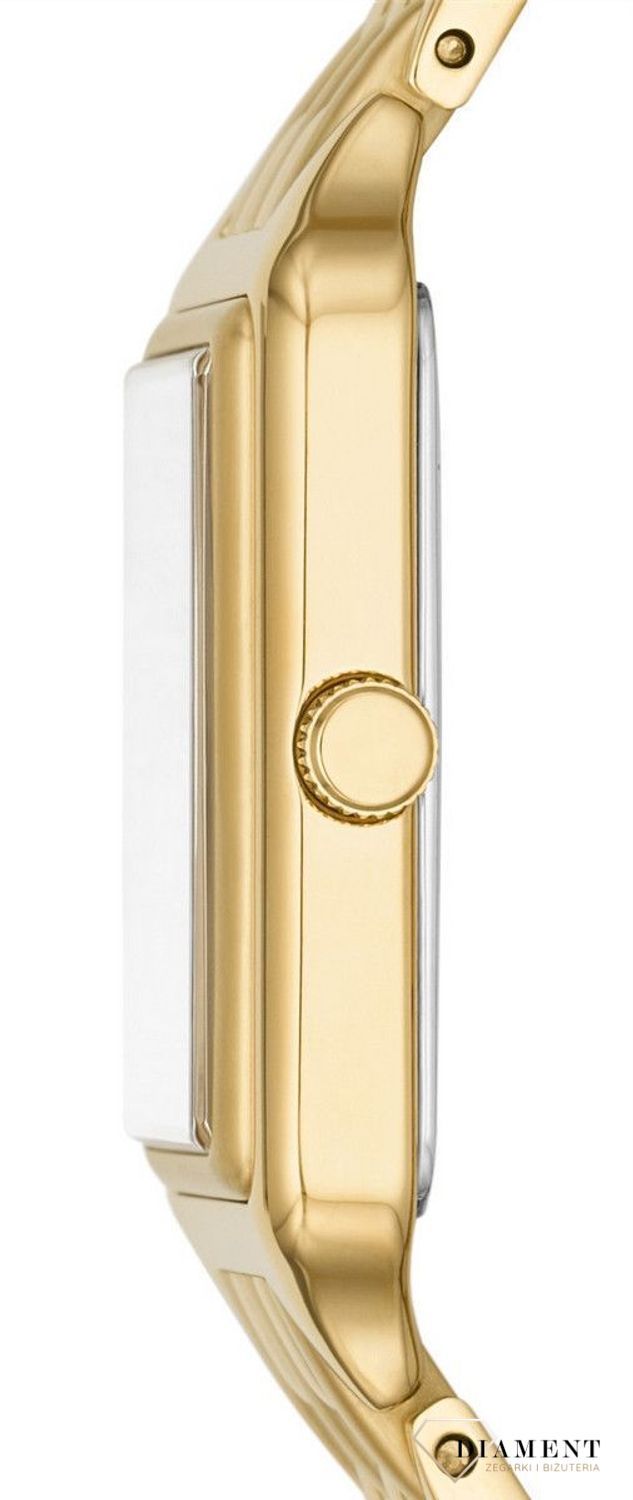 Zegarek damski złoty Fossil Raquel Prostokątna tarcza ES5220 (1).jpg